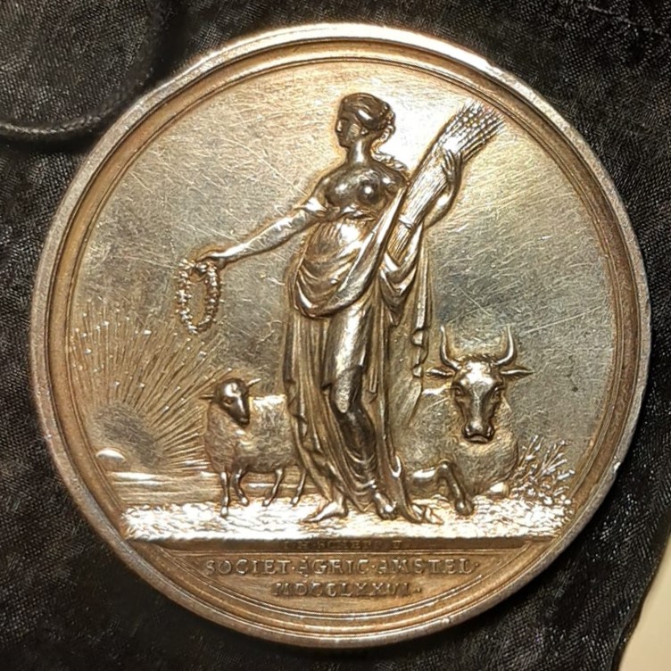 Gouden Medaille, 2-5-1786 achterkant